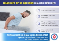 Dấu hiệu Apxe hậu môn và cách hỗ trợ điều trị apxe hậu môn