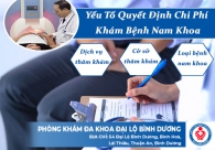 Chi phí khám bệnh nam khoa tại Bình Dương