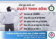 Chi phí chữa trị xuất tinh sớm là bao nhiêu