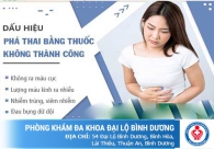 Chuyện gì xảy ra khi phá thai bằng thuốc không thành công