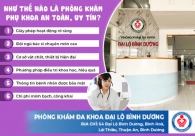 Phòng khám phụ khoa an toàn uy tín hiện nay tại Bình Dương