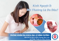 Kinh nguyệt ít bất thường là do đâu?